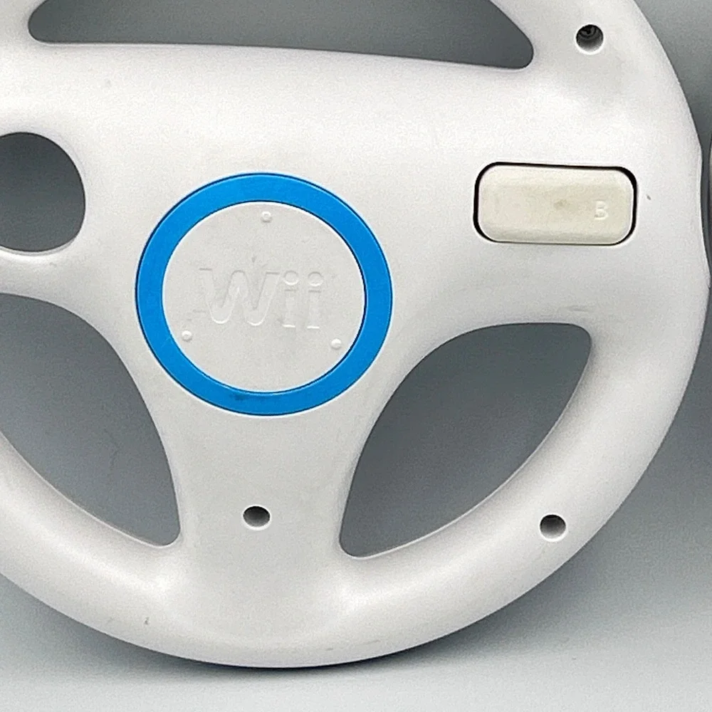 Nintendo Wii Wheel Set of 2 White RVL-024 Mario Kart Racing Official OEM
